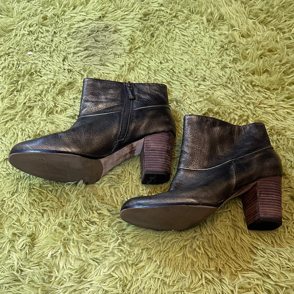 Cole Haan Nike Air Cassidy Black Leather Ankle Boots Size 10